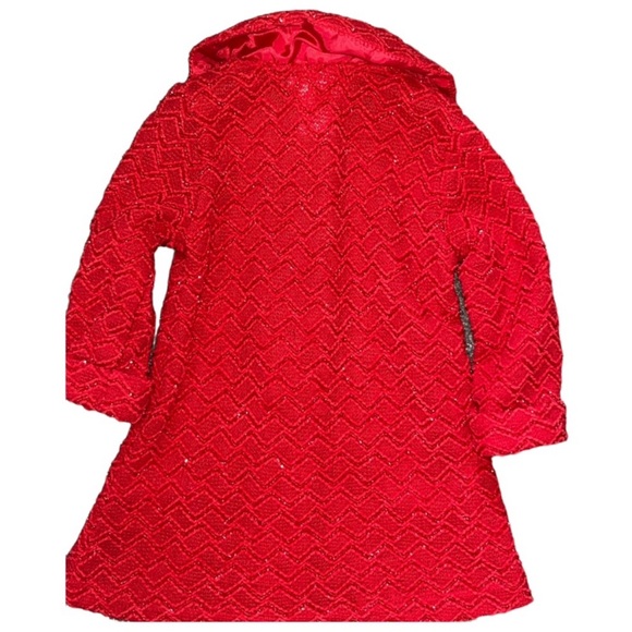 Sweetheart Rose Shimmery Red and White Matching Dress and Jacket Sz 12 Months - Picture 8 of 11